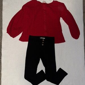 Jessica Simpson Red and Black Kids Matching Set